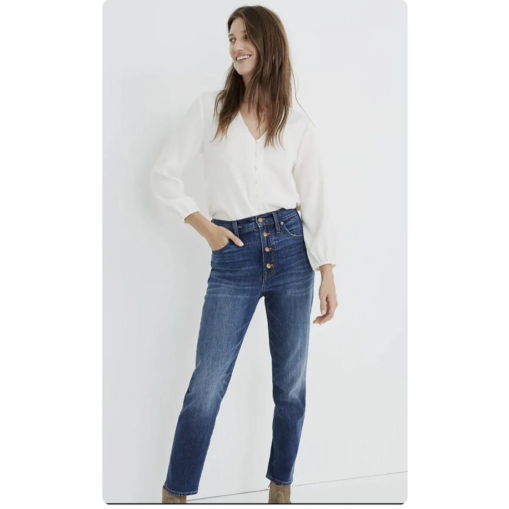 Madewell The Perfect Vintage Crop High Rise Jeans Size 24 - Picture 3 of 14